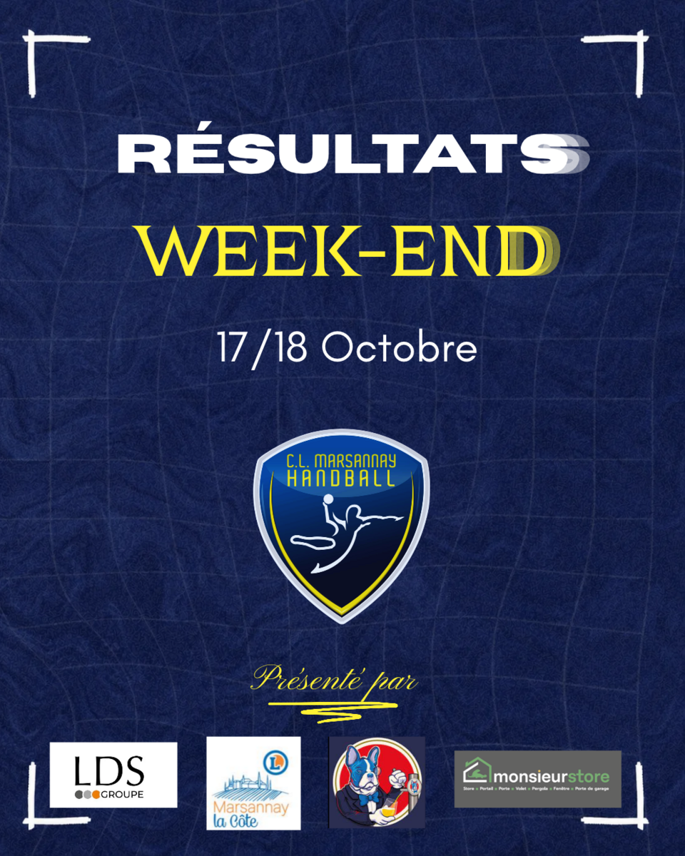 Résultats matchs du 17/18 Octobre 2026