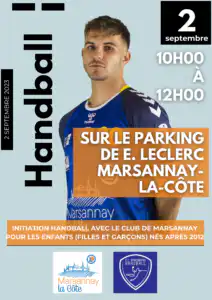 Initiation Handball chez notre partenaire l'Hypermarché Leclerc Marsannay 1 porte ouverte leclerc